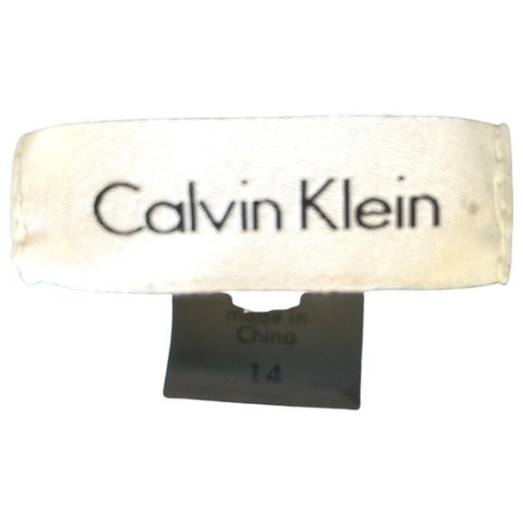 Calvin Klein Sleeveless Round Neck Textured Knit Azure Blue Sheath Dress Size 14 - Picture 6 of 9